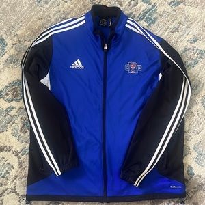 Adidas Track Jacket with Collegiate Rugby Championship logo. Men’s XL